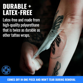Saniderm Tattoo Aftercare Bandage dimensions displayed