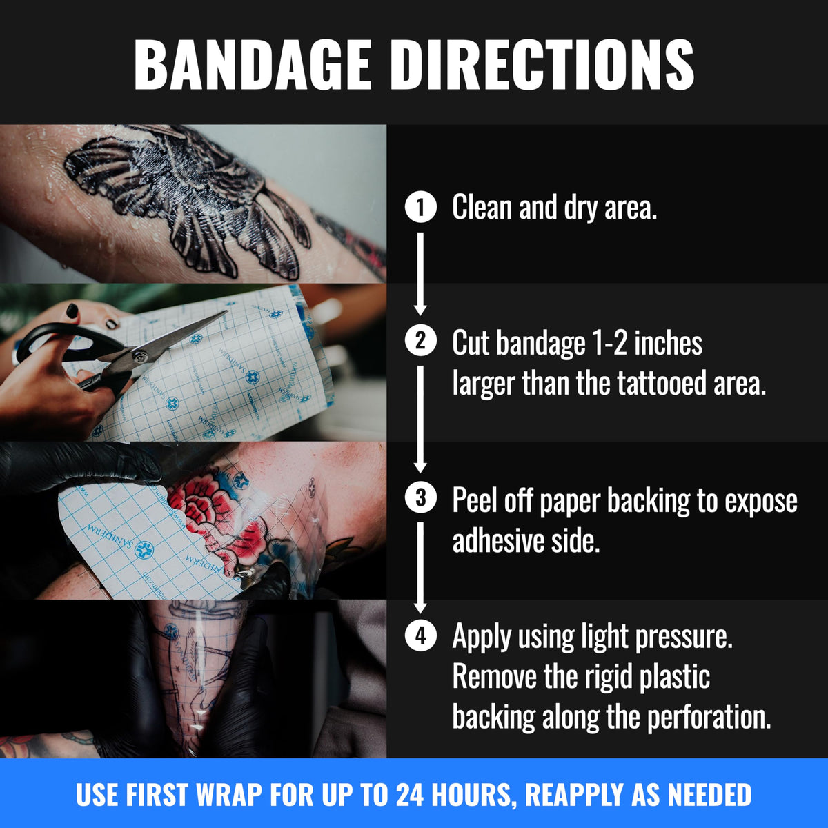 Saniderm Tattoo Aftercare Bandage Roll packaging