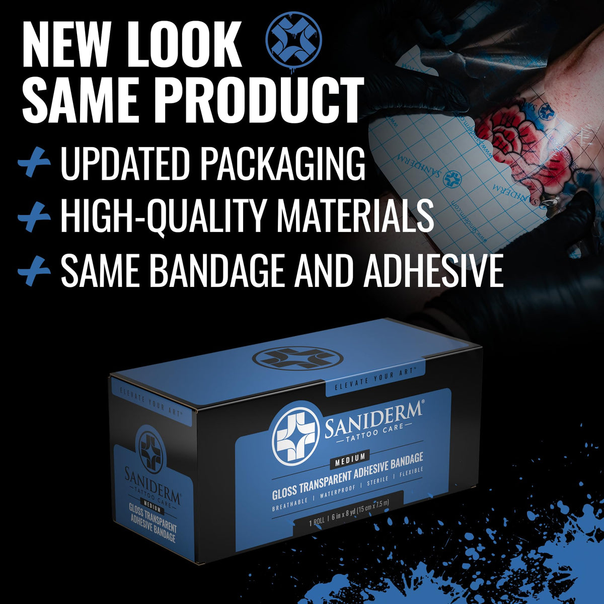 Saniderm Tattoo Aftercare Bandage Roll side view