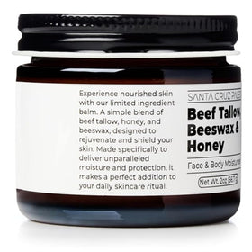 Santa Cruz Paleo Beef Tallow Face Moisturiser beside a towel