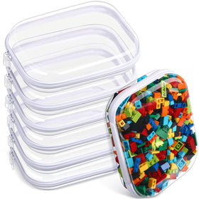Sanwuta 6 Pcs Clear Hard Zipper Cases front view