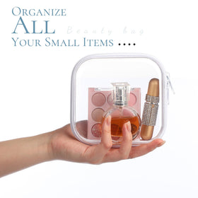 Sanwuta clear hard zipper case in travel setting