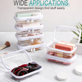 Sanwuta clear zipper case dimensions 5 x 3 x 2 inches