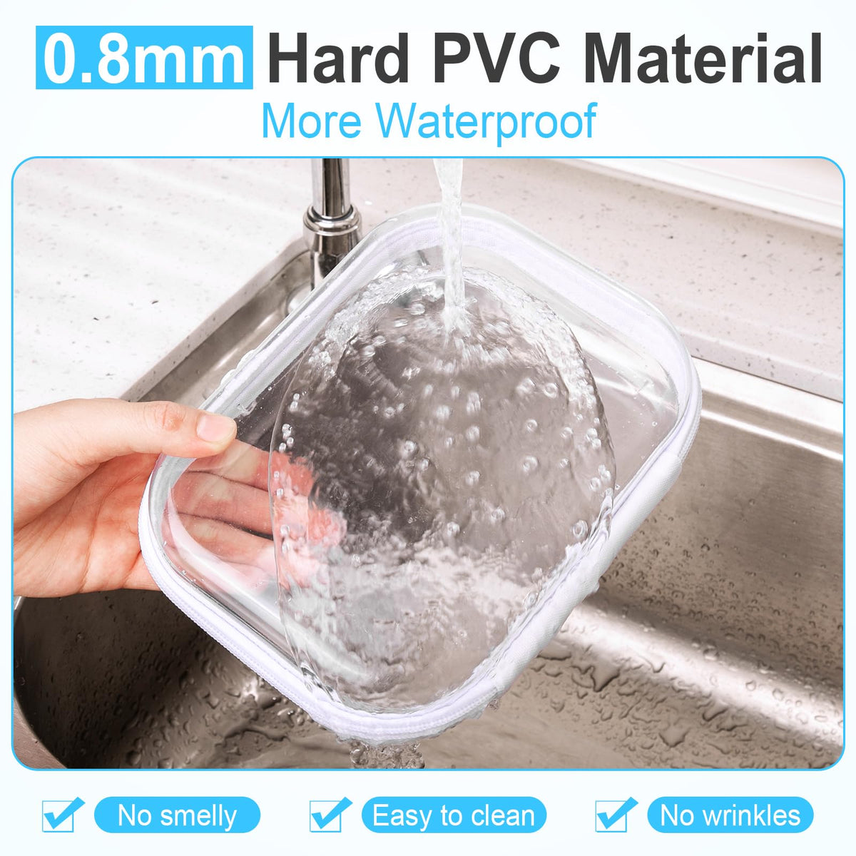 Sanwuta clear zipper case with double zipper design