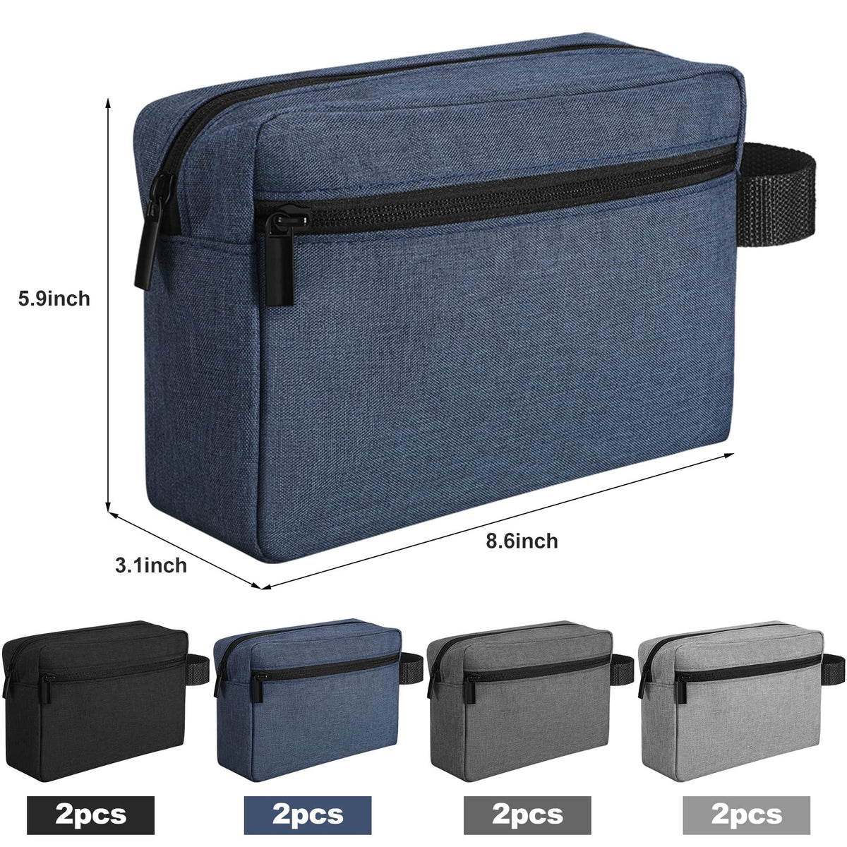 Sanwuta toiletry bag with metal zipper detail
