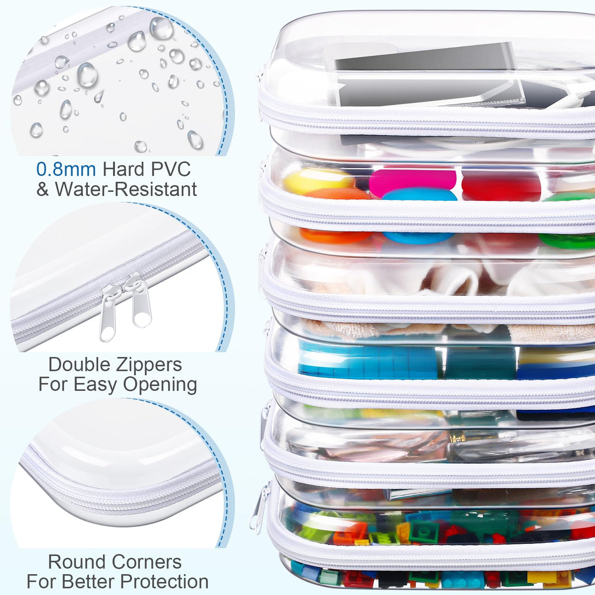 Sanwuta zipper case open showing snacks