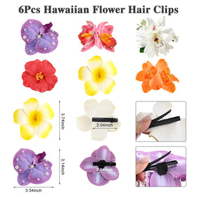 SAOROPEB flower hair clips arranged on a table