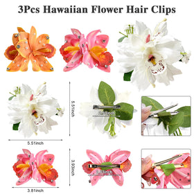 SAOROPEB flower hair clips in various bright colours
