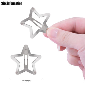 SAOROPEB star hair clip silver close-up