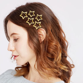 SAOROPEB Star Hair Clips in a lifestyle setting