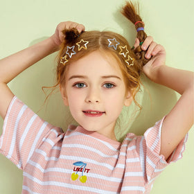 SAOROPEB star hair clips in various angles