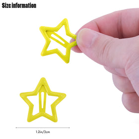 SAOROPEB Star Hair Clips in various colours on a table