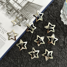SAOROPEB star hair clips in various hairstyles