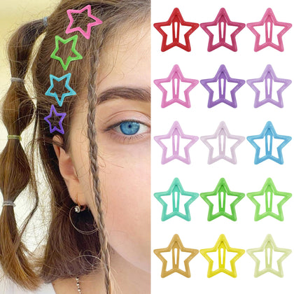 SAOROPEB Star Hair Clips multicolour pack front view