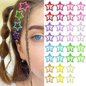 SAOROPEB Star Hair Clips multicolour pack front view