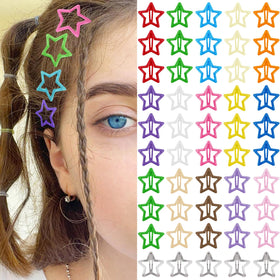 SAOROPEB Star Hair Clips multicolour pack front view