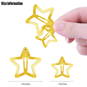 SAOROPEB Star Hair Clips showing different sizes
