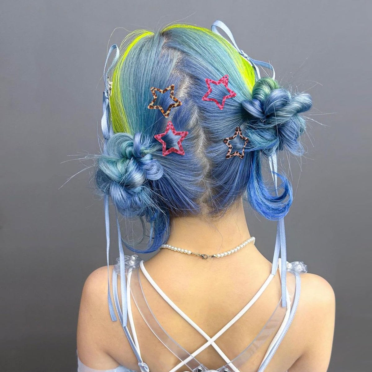 SAOROPEB Star Hair Clips styled in hair for a chic look