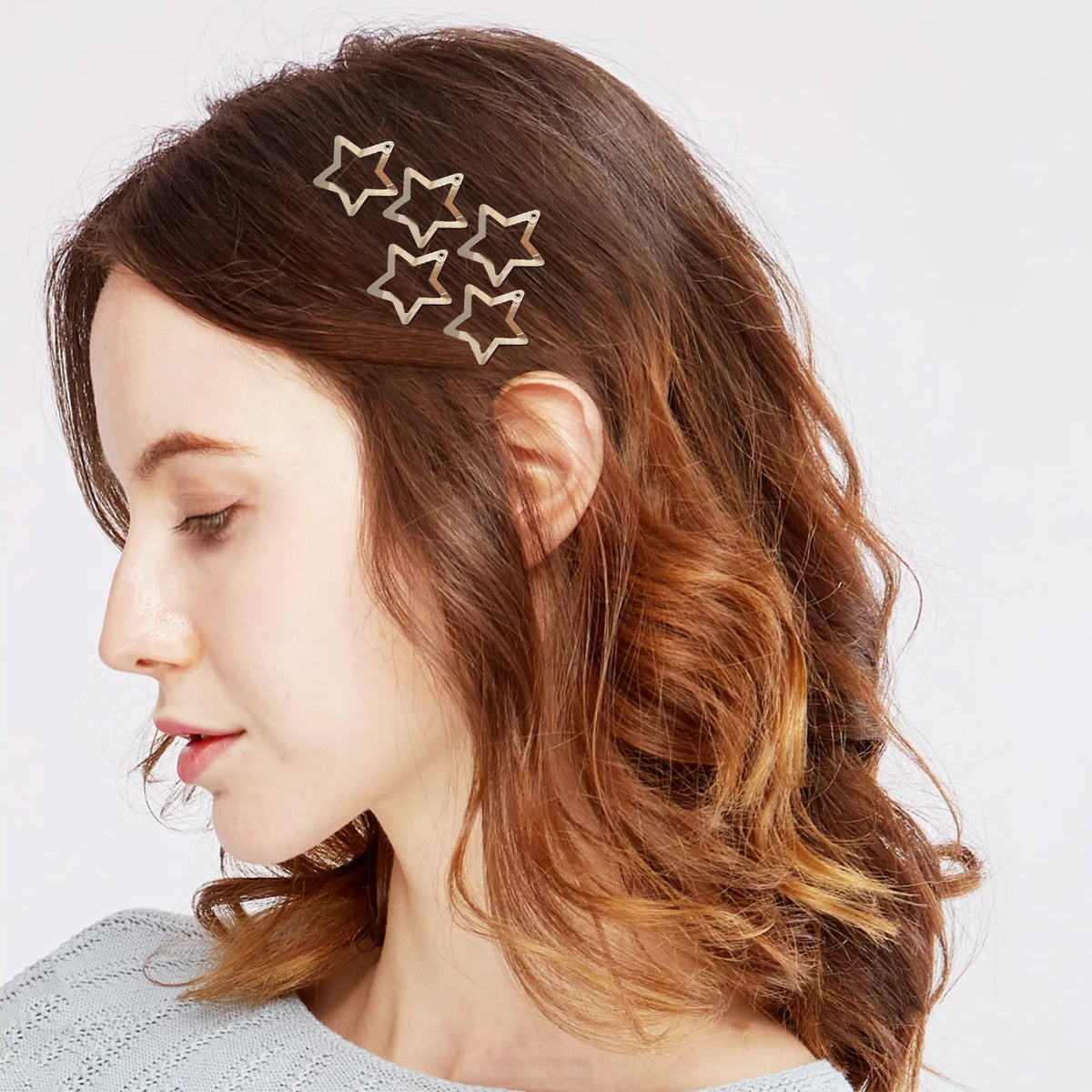 SAOROPEB Star Hair Clips with various hairstyles
