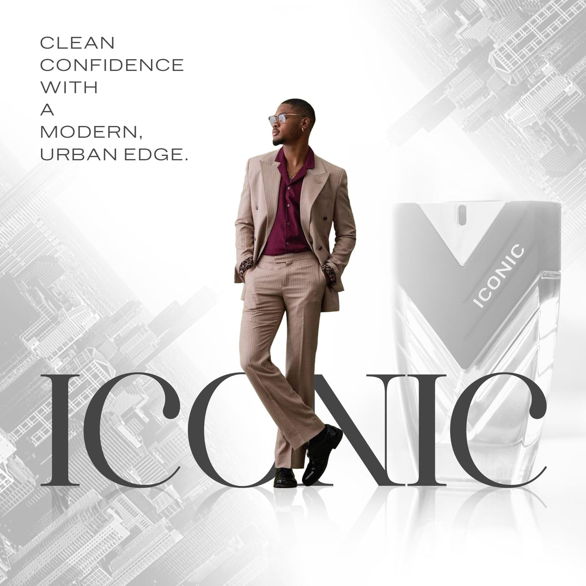 Sapil Iconic Perfume for Men displayed on a stylish countertop