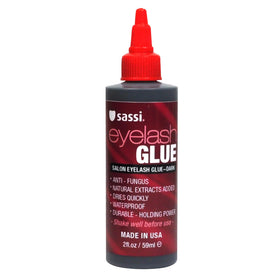 Sassi Eyelash Glue Dark 2oz front view with packaging