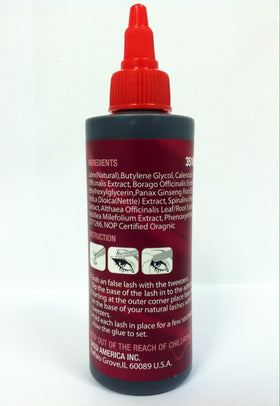 Sassi Eyelash Glue Dark 4oz with applicator tip visible