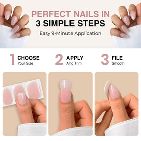 Sassy Saints Sugar Glaze Nail Wraps with wooden cuticle stick and nail file