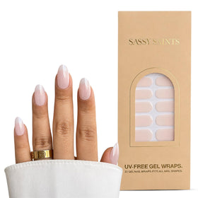 Sassy Saints Sugar Glaze Pink Nail Wraps front view