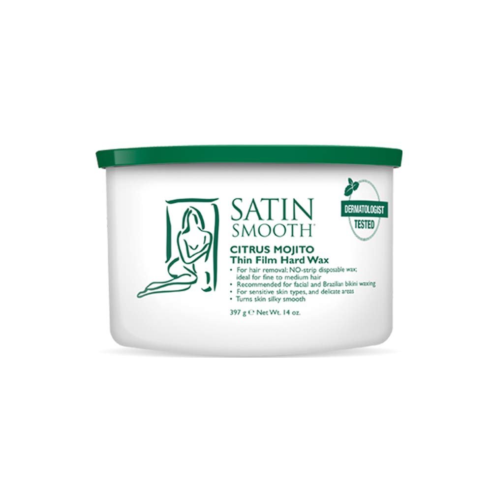 SATIN SMOOTH Citrus Mojito Thin Film Hard Wax 14 oz front view