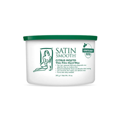 SATIN SMOOTH Citrus Mojito Thin Film Hard Wax 14 oz front view