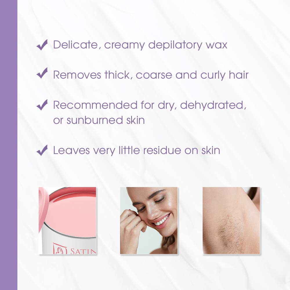 SATIN SMOOTH Deluxe Cream Soft Wax application on skin