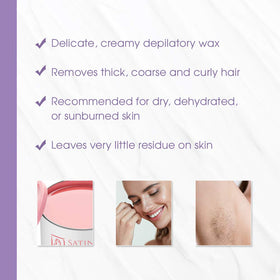 SATIN SMOOTH Deluxe Cream Soft Wax application on skin