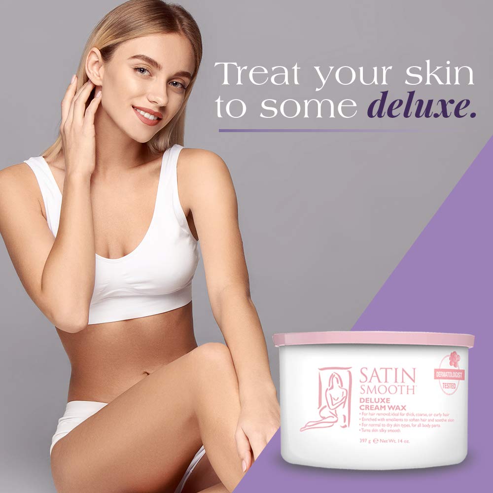 SATIN SMOOTH Deluxe Cream Soft Wax texture close-up