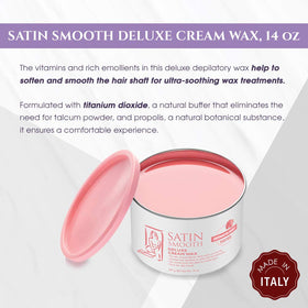 SATIN SMOOTH Deluxe Cream Soft Wax with waxing accessories