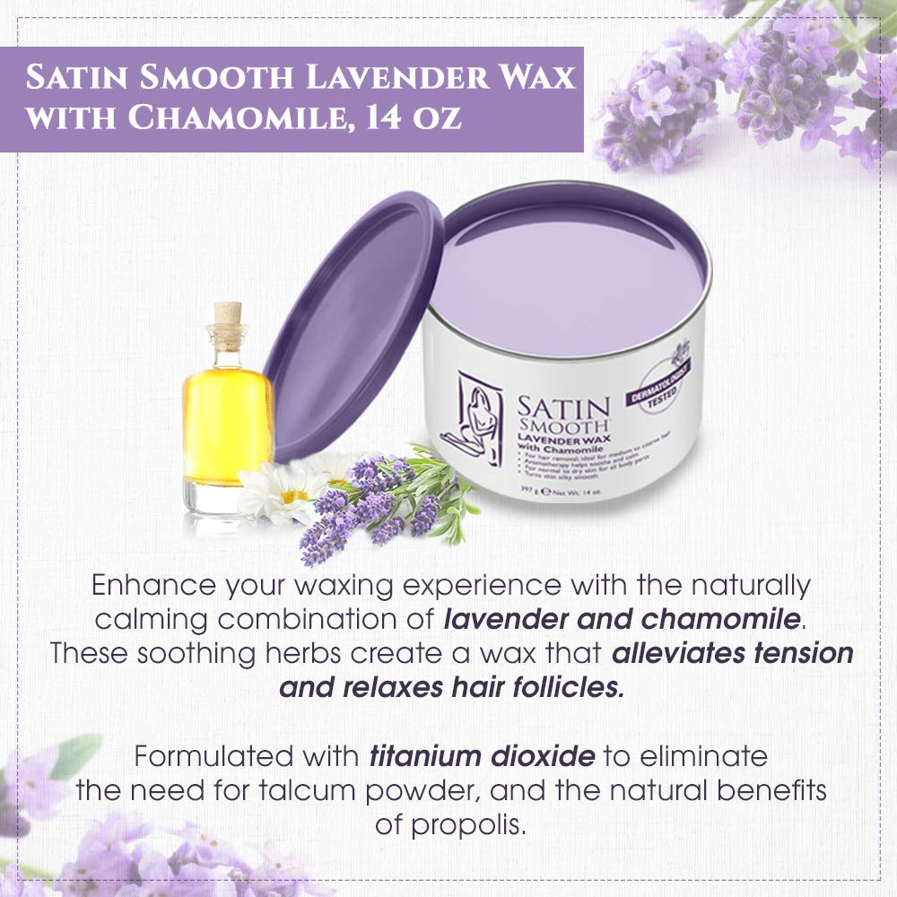 SATIN SMOOTH Lavender Wax with chamomile ingredients