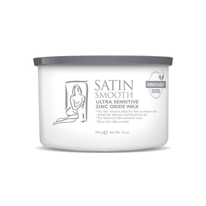 SATIN SMOOTH Ultra Sensitive Zinc Oxide Wax 14 oz front view