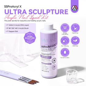 SAVILAND acrylic brushes sizes 8#, 10#, and 14#