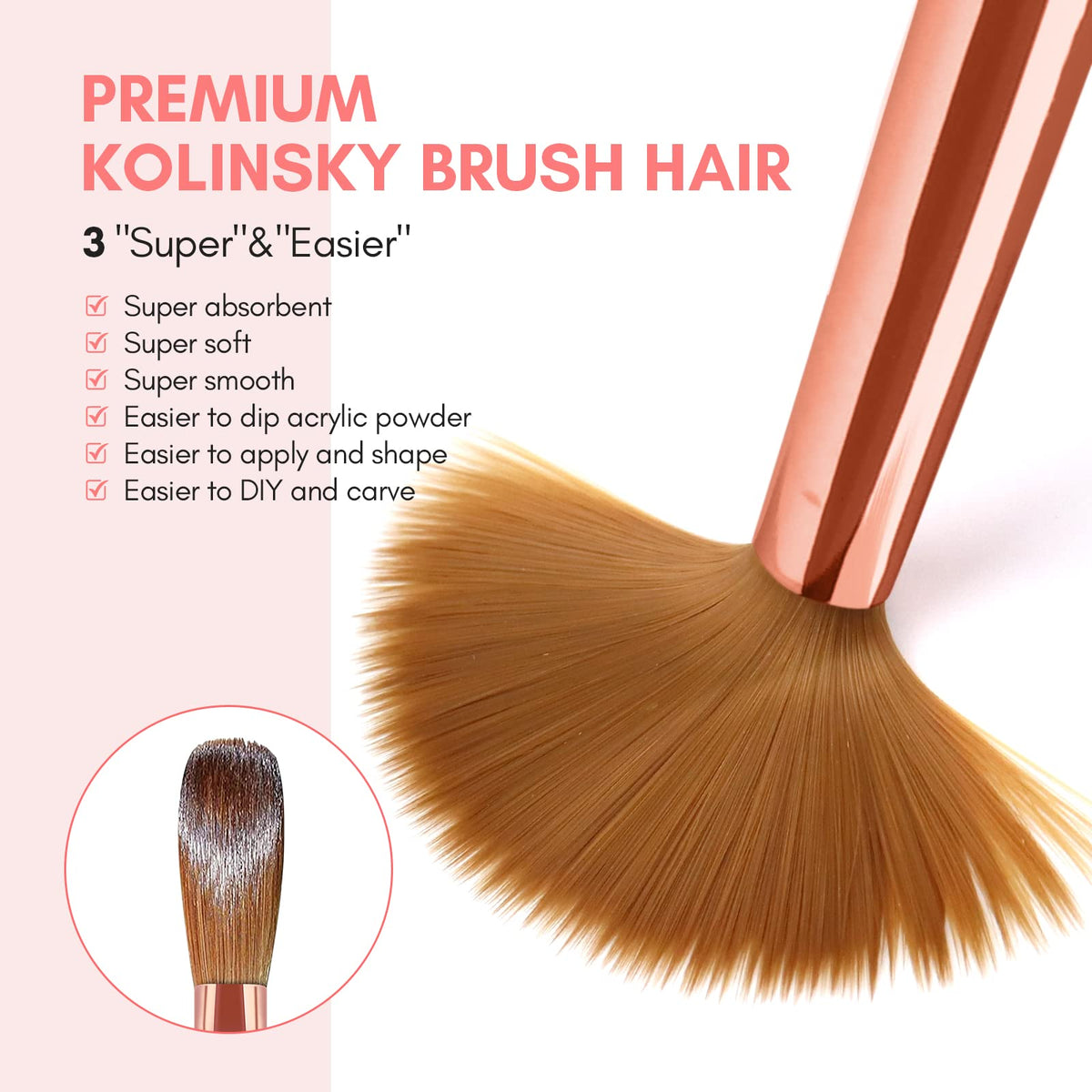 SAVILAND acrylic brushes with dust-proof covers