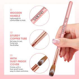 SAVILAND Acrylic Nail Brush Set in protective case