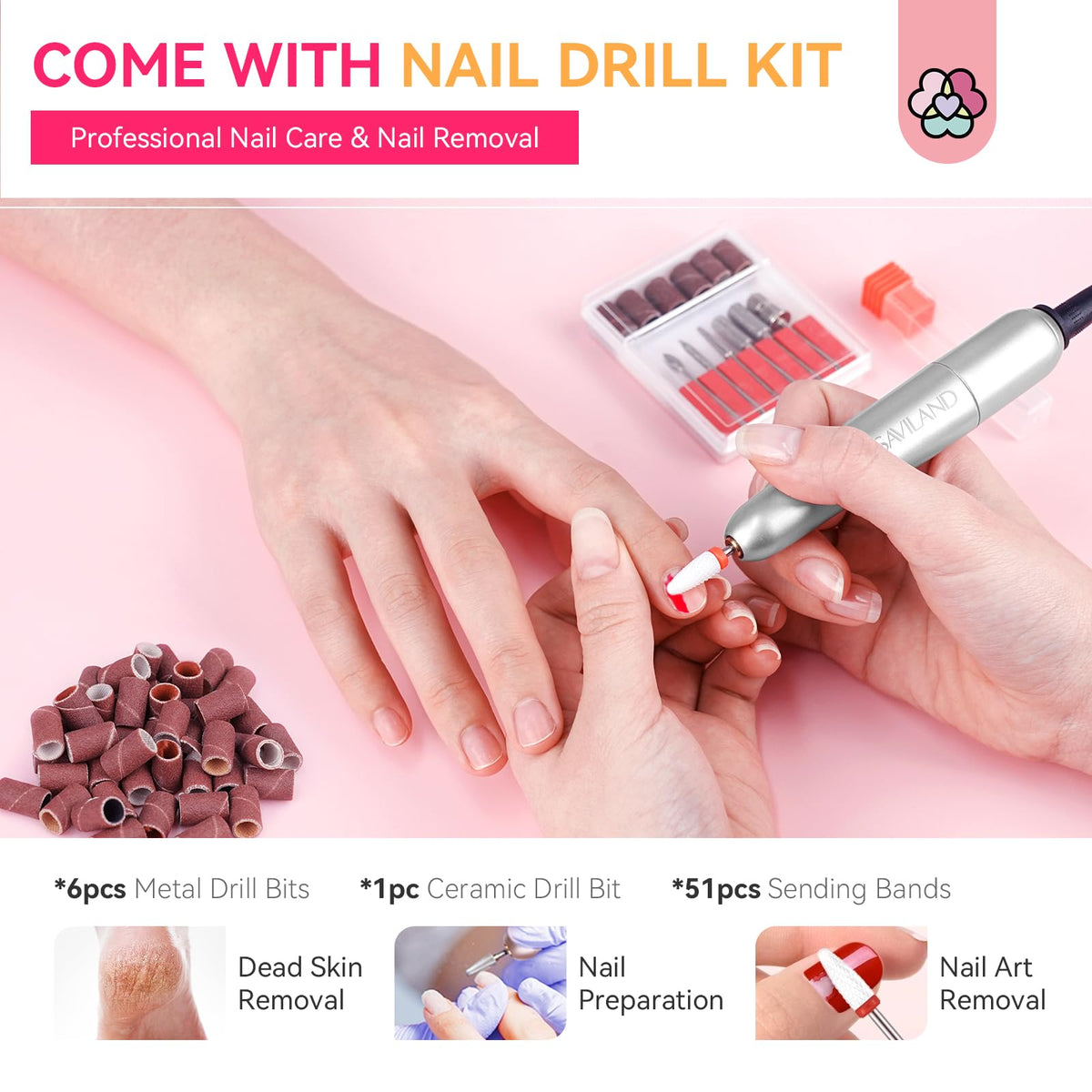 SAVILAND acrylic nail brushes of various sizes