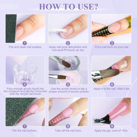 SAVILAND Acrylic Nail Kit packaging and contents