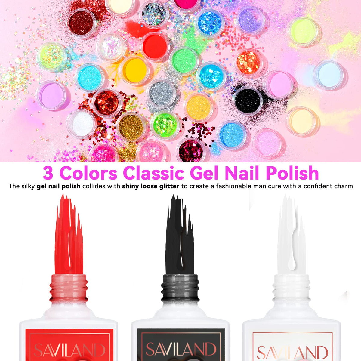 SAVILAND acrylic powders and nail polishes