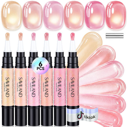 SAVILAND Cat Eye Gel Nail Polish Pens Set with six colours