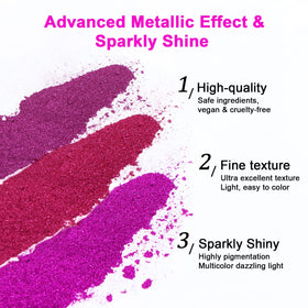 SAVILAND chrome nail powder set including sponge sticks