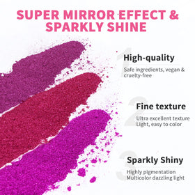 SAVILAND chrome nail powders with sponge sticks