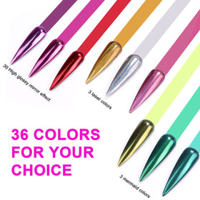 SAVILAND chrome powder set with vibrant colours on display