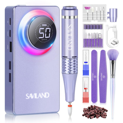 SAVILAND Electric Nail Drill front view with LCD display