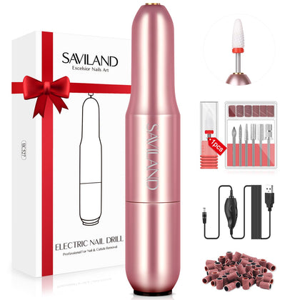 SAVILAND Electric Nail Drill front view with USB port