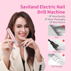 SAVILAND Electric Nail Drill in a travel setting