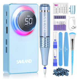 SAVILAND Electric Nail Drill Kit front view with accessories